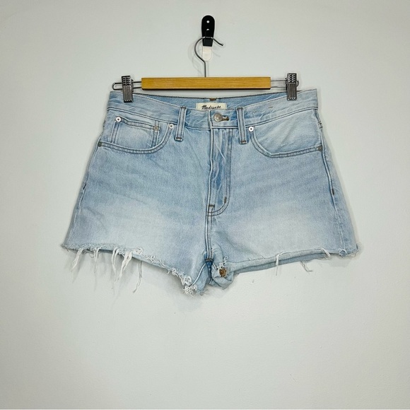 MADEWELL relaxed denim shorts light blue wash size 26 - Picture 2 of 8